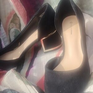 Call It Spring Sexy Black Suede Heels Size 8